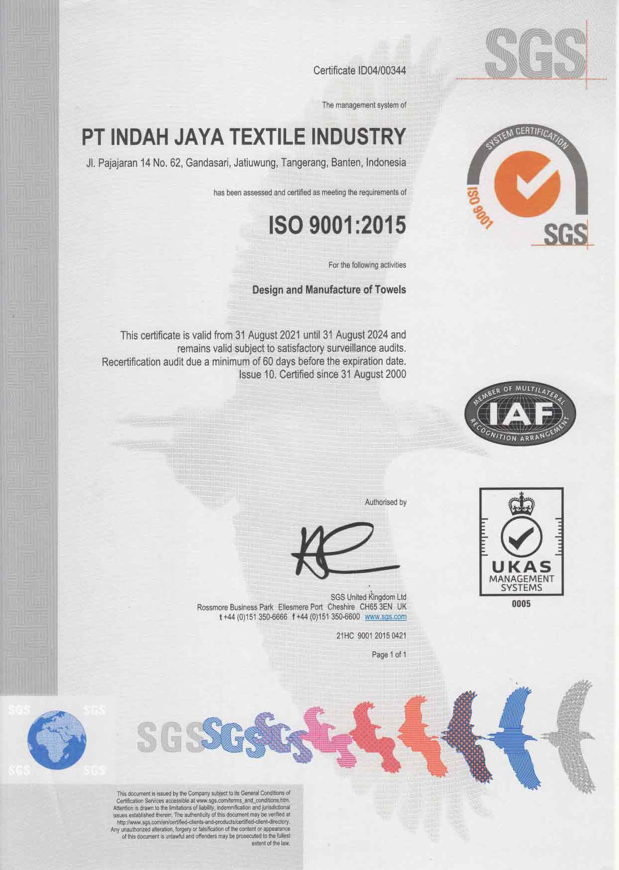 ISO 9001 Certificate